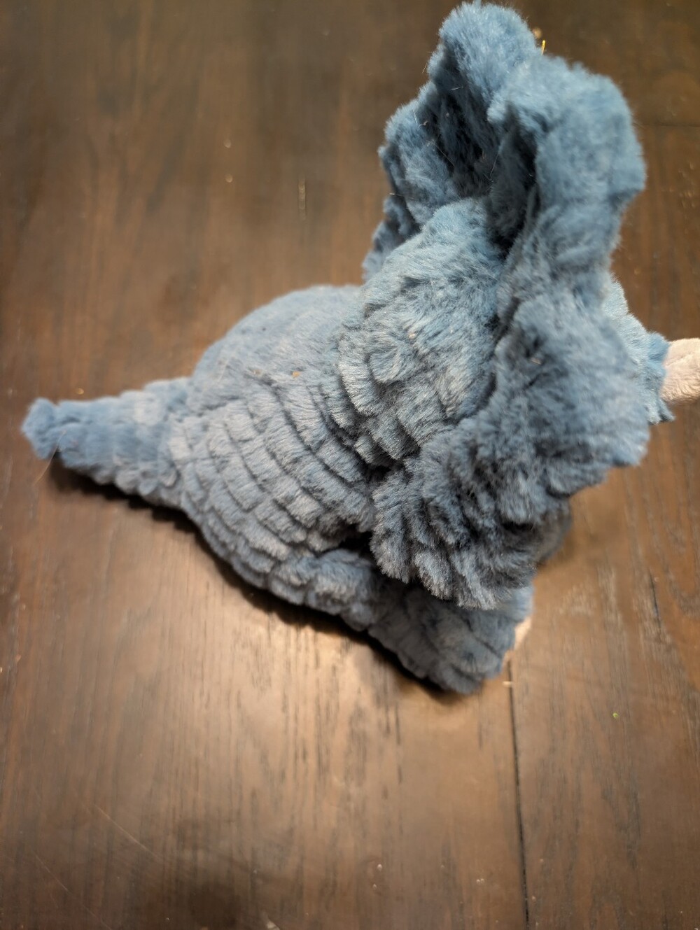 Steiff Blue Triceratops Plush Stuffed Animal - Soft Blue Dino - Picture 5 of 6